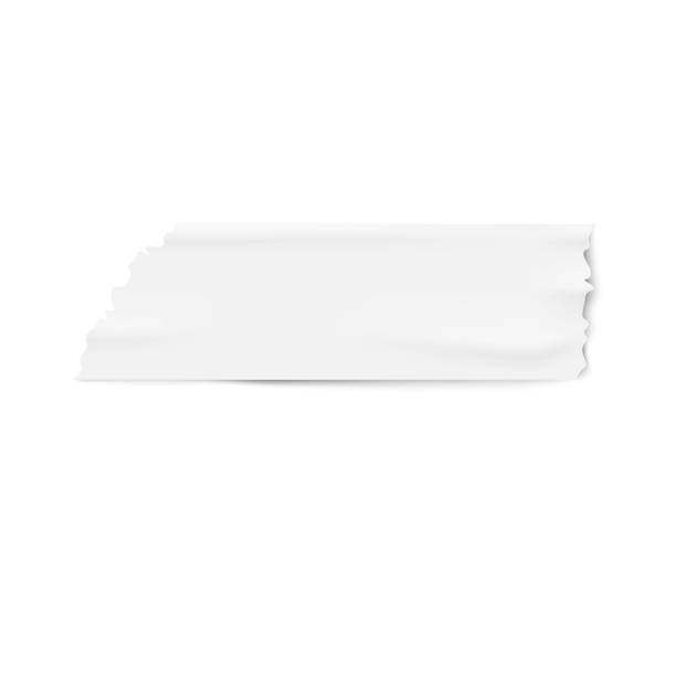 istock Adhesive or masking white tape piece 3d realistic vector illustration isolated. 1180797057