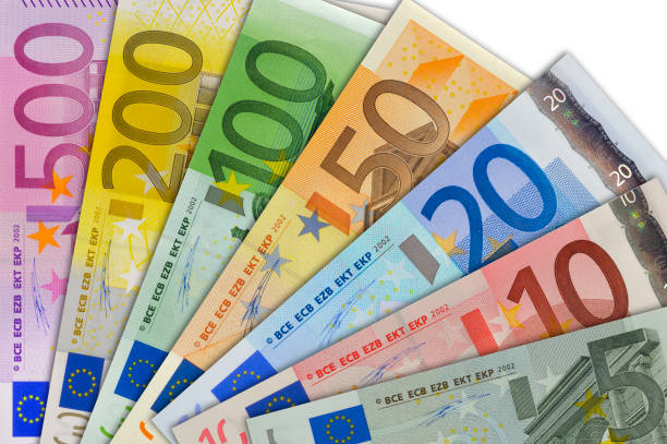 поклонник европейской валюты и евро банкнот - 5084 стоковые фото и изображения
