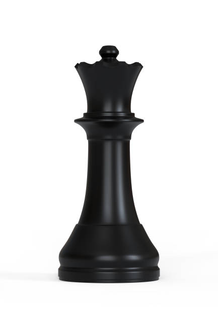 istock Black queen chess on a white background 1180798346