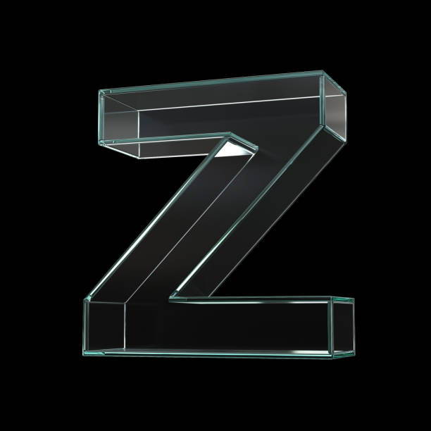 istock Glass font 3d rendering, letter Z 1180802736