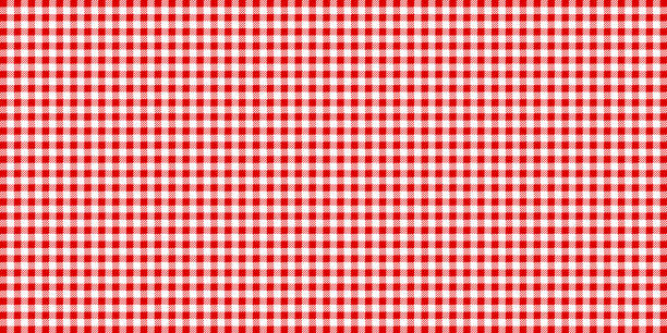 rot und weiß karierte tischdecke muster, karierte tischdecke für picknick - lager vektor - picnic checked tablecloth pattern stock-grafiken, -clipart, -cartoons und -symbole