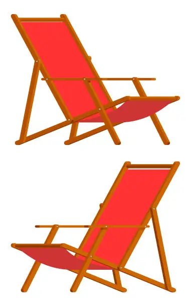 Vector illustration of Sunbed