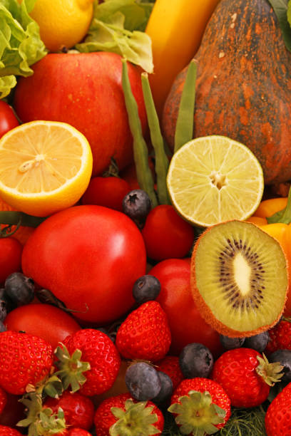 istock Fresh fruits and vegetables 1180806988