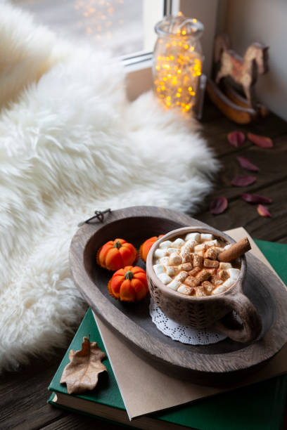 istock Morning coffee with milk and marshmallows. 1180814449