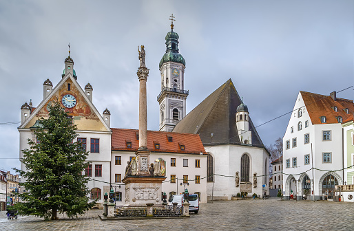 St. George is parish church located at Marienplatz in Freising, Germany