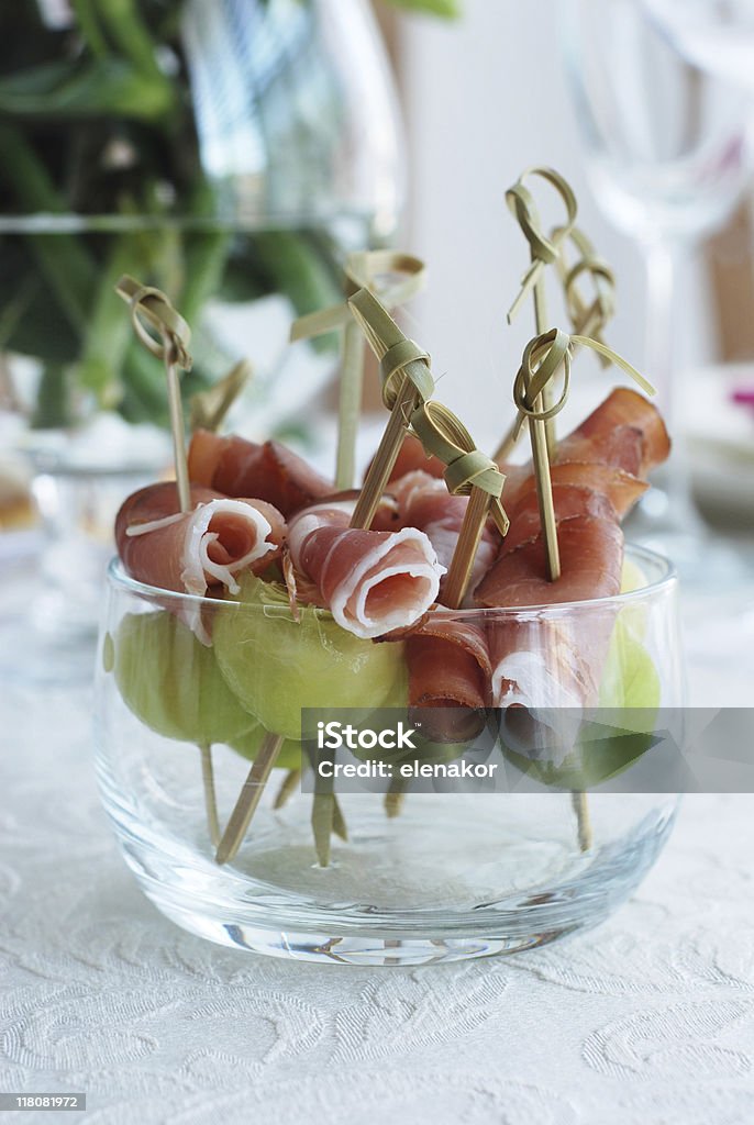 Prosciutto with Melon  Appetizer Stock Photo