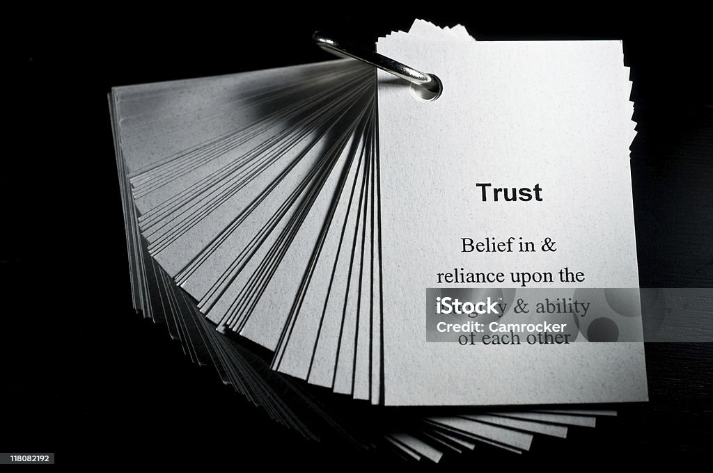 Vertrauen Definition - Lizenzfrei Dokument Stock-Foto