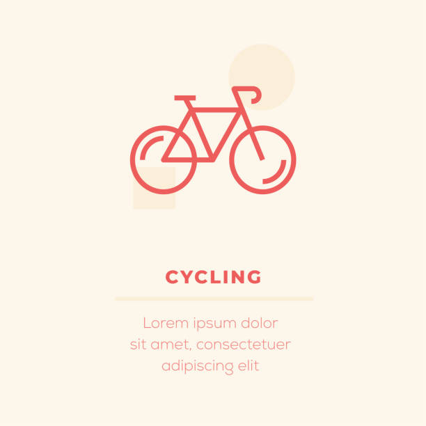 illustrations, cliparts, dessins animés et icônes de icône de vecteur de cyclisme, illustration de stock - wheel training sports training bicycle