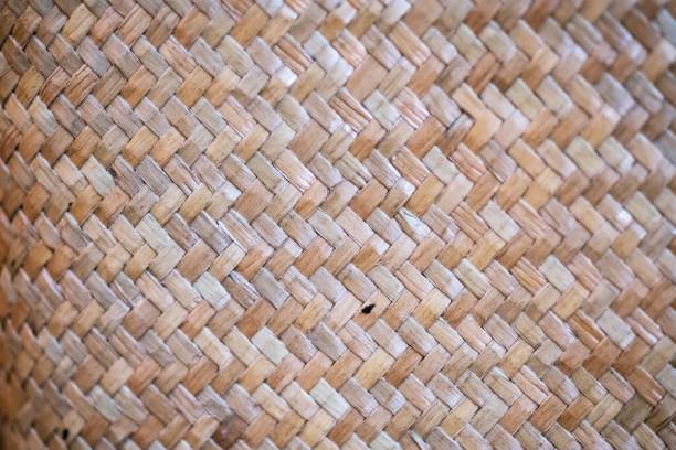 istock Traditional handcraft nature Bamboo weave pattern Thai style background texture 1180836706