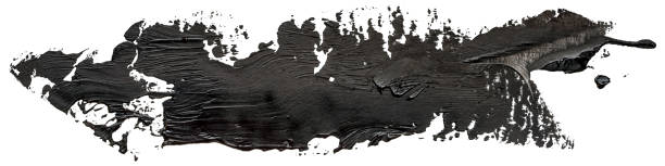 istock Hand drawn isolated paintbrush stripe with dirty black color eps 10 vector illustration. Template for your text. 1180836905