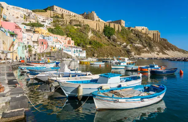 Photo of Colorful harbour in the beautiful island of Procida, near Napoli, Campania region, Italy.