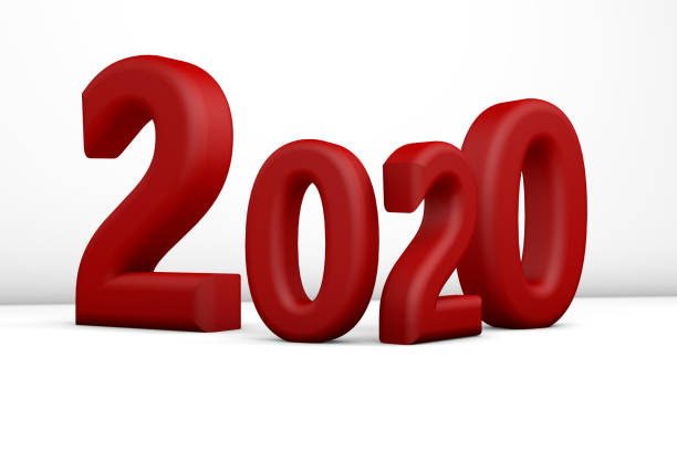 istock 3D Rendering of 2020 Text for the new year start. 1180841619