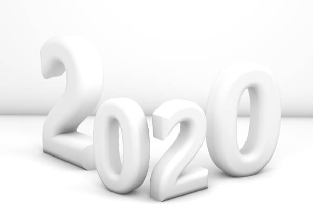 istock 3D Rendering of 2020 Text for the new year start 1180843159