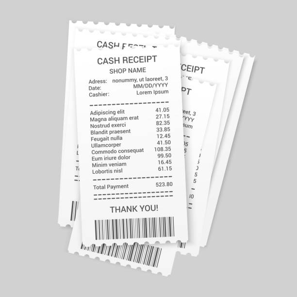 istock Pile of paper cash receipts template 1180848790