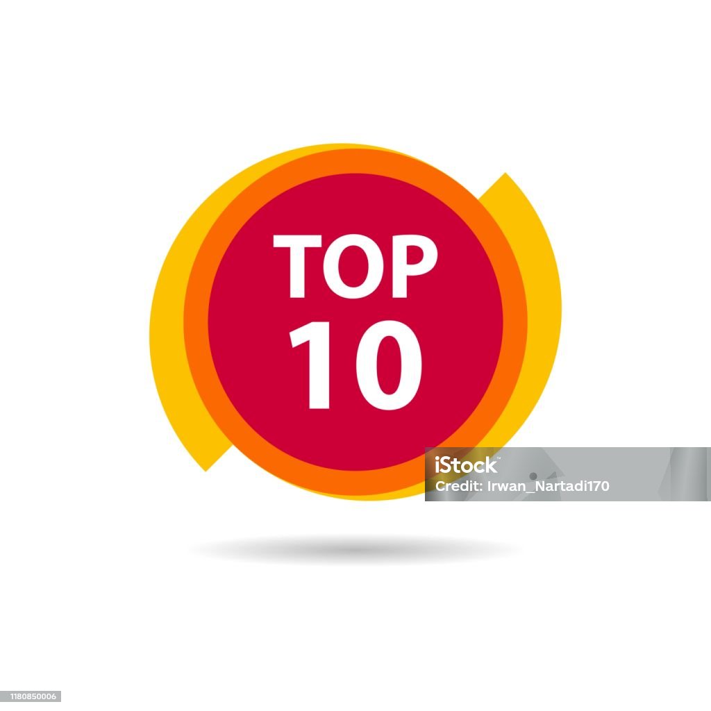 Top Ten List Best 10 Vector Icon Template Stock Illustration Download