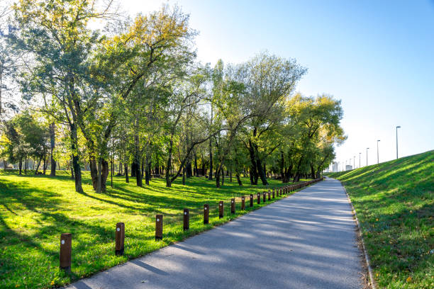istock A scenic footpath along Bundek city park in a nice sunny day 1180854916