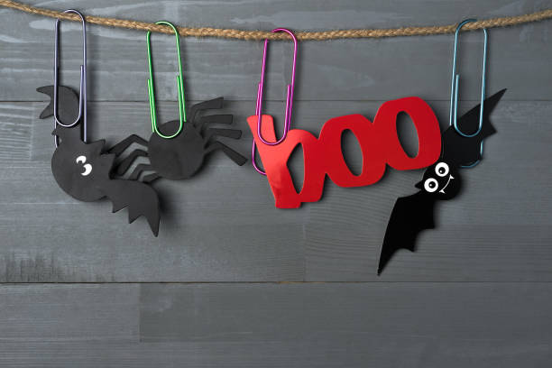 istock Halloween bats, spider and red 