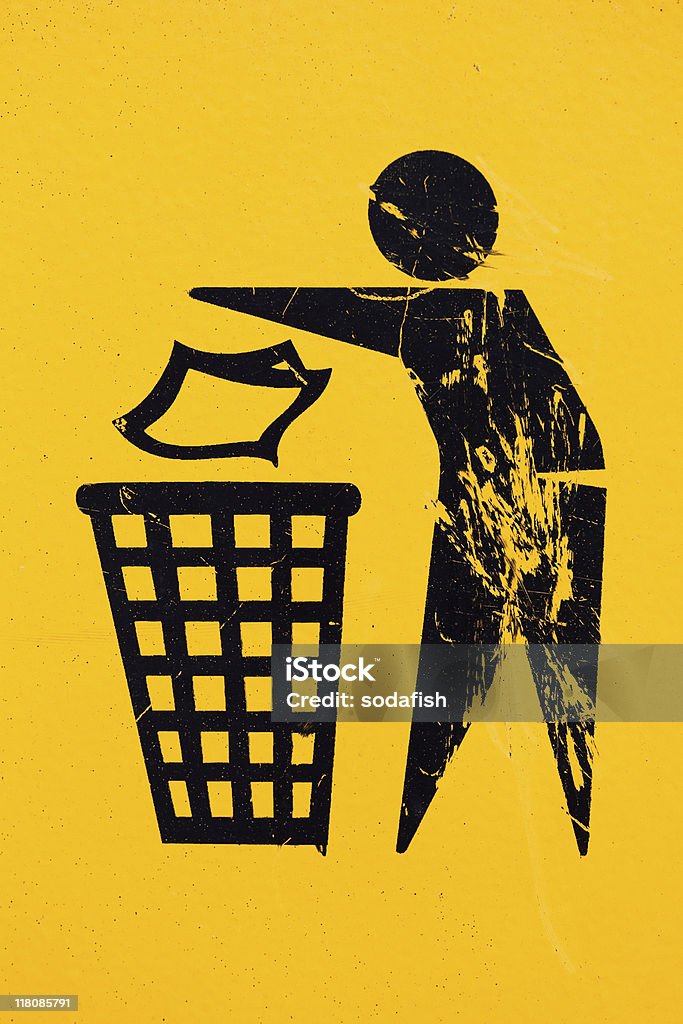 Caixote de Reciclagem - Royalty-free Amarelo Foto de stock