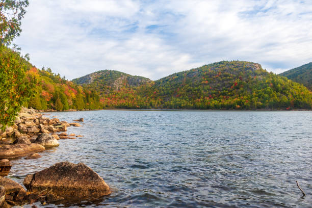 istock Two hills known as the Bubbles and Jordan Pond 1180860662