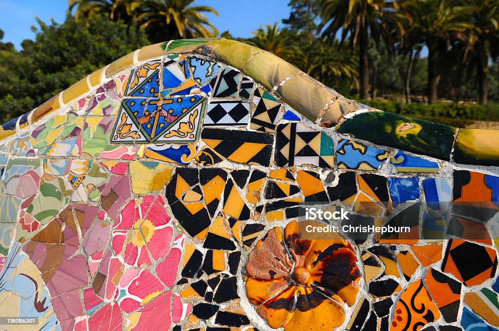 Parc Guell, Barcelona - Foto de stock de Antonio Gaudí royalty-free