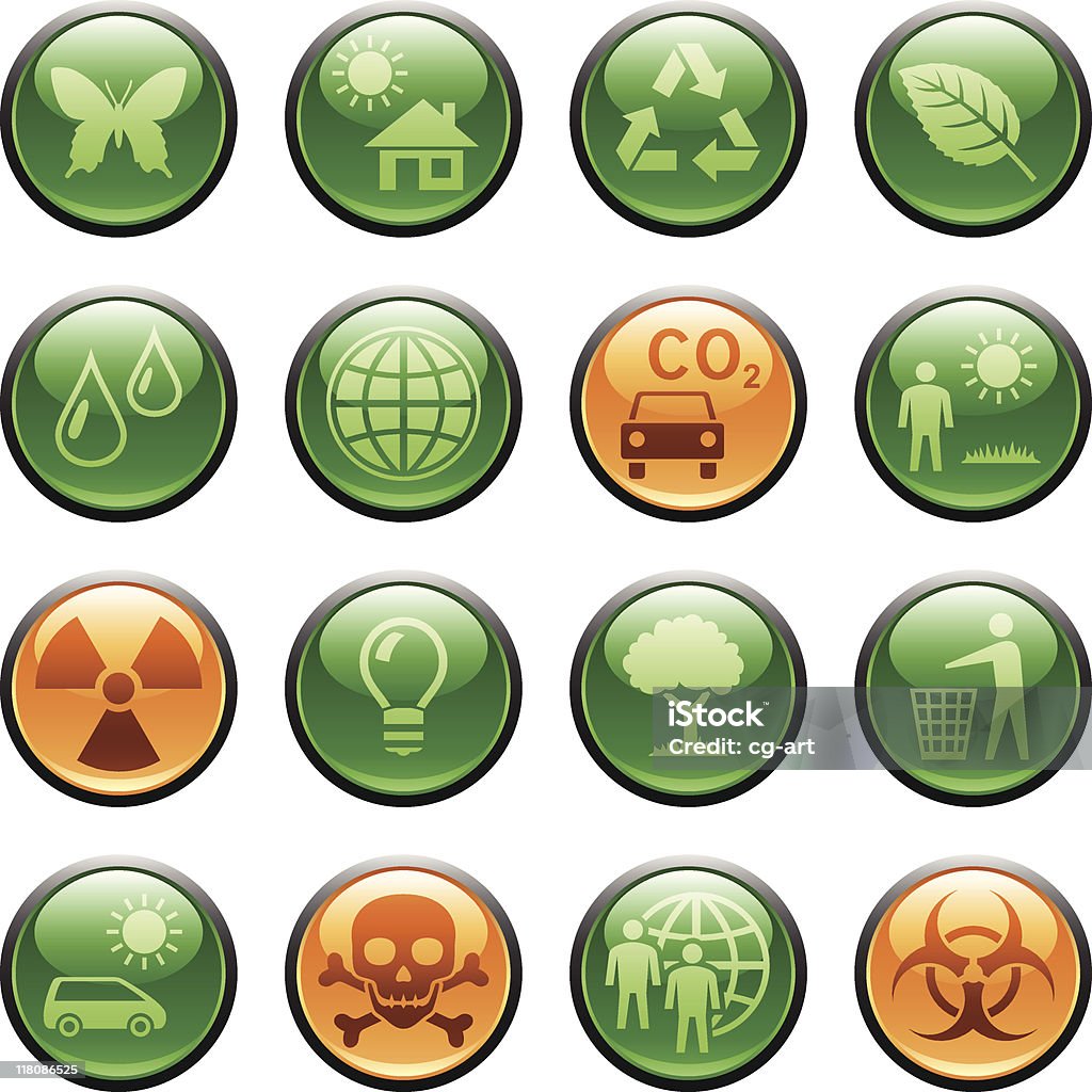 Ecología iconos y botones - arte vectorial de Agua libre de derechos