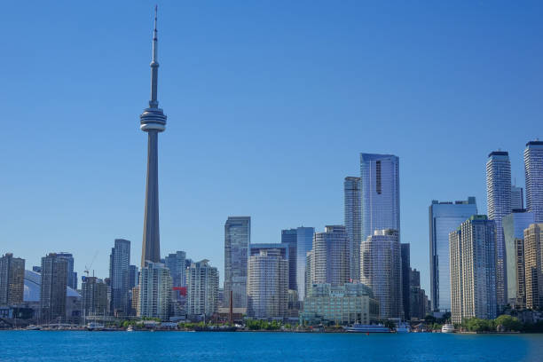 istock Toronto financial district skyline view from Ontario Lake 1180867690