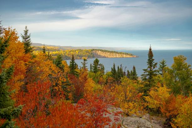 istock Overlooking Tettegouche State Park from Palisade Head in Beaver Bay, Minnesota 1180880545
