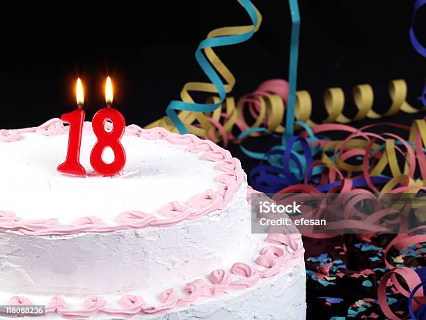 18th Anniversary Stock Photo - Download Image Now - 18-19 Years, Cake, 8-9 Years