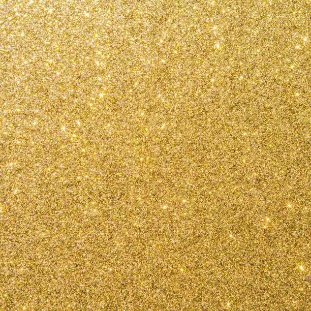 gouden glitter textuur achtergrond sprankelende glanzende wrapping paper voor kerst vakantie seizoensgebonden behang decoratie, groet en bruiloft uitnodiging kaart ontwerpelement - glitter stockfoto's en -beelden