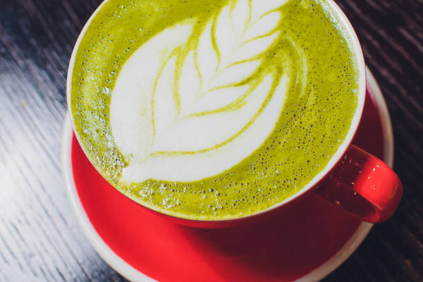 istock A cup of green tea matcha latte. 1180883087