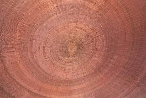 istock red wooden ceiling with circular lines 1180887661