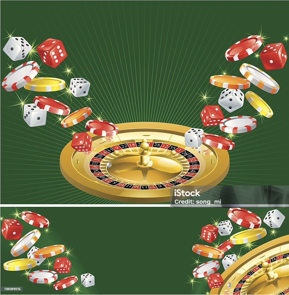 Два казино ФОНЫ - Векторная графика Колесо рулетки роялти-фри