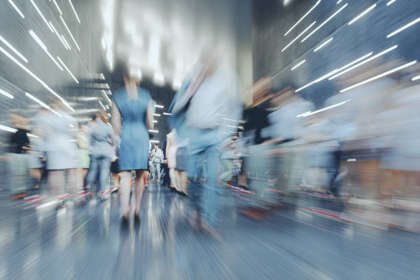 istock Motion blur of modern commuters in the city 1180895463