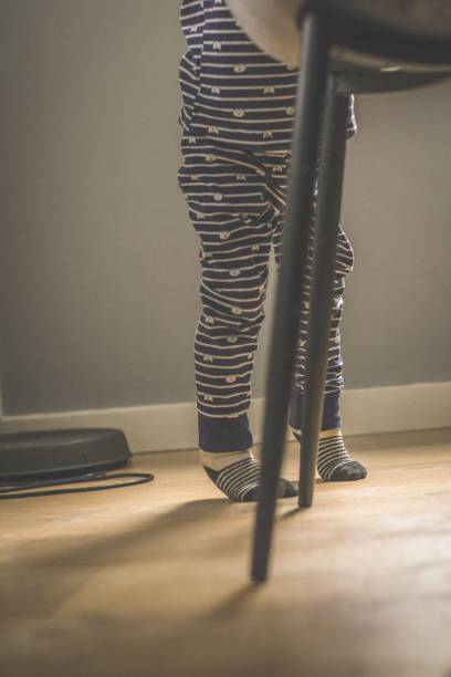 istock Tipping toe in pajamas 1180903275