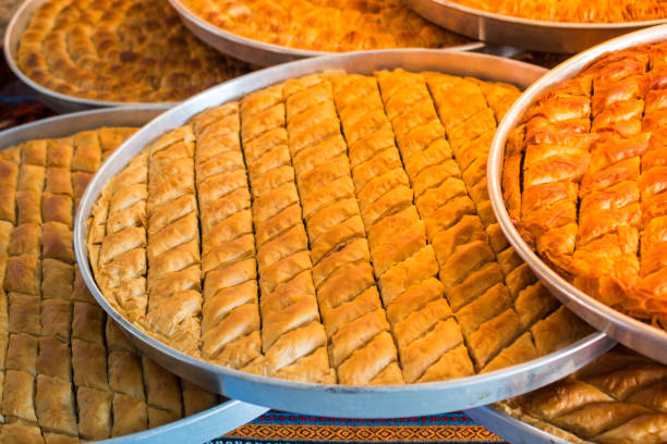 istock Traditional Turkish dessert Baklavain tray  from Turkey 1180904153