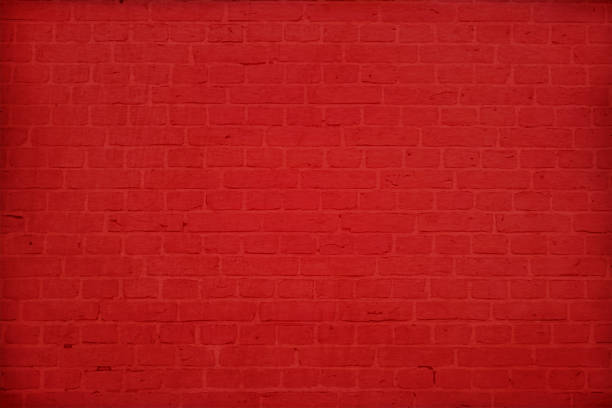 수평 현대 밝은 붉은 색 벽돌 패턴 벽 질감 그런지 배경 벡터 일러스트 - backgrounds red textured brick wall stock illustrations