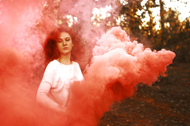 istock Smoke screen in the woods. 1180908298