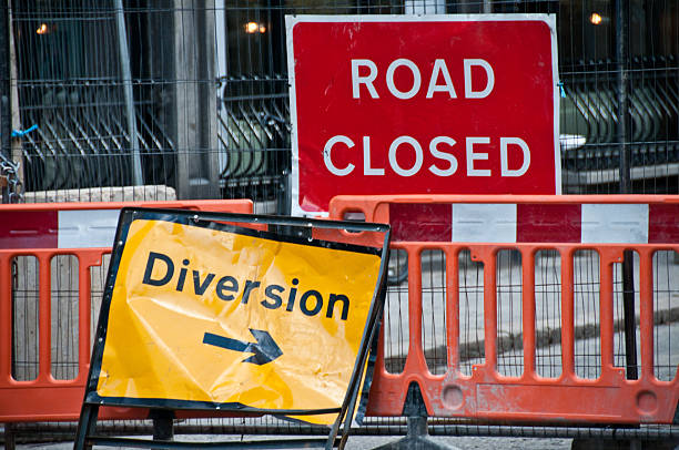 istock Road Closed and Diversion Sign 118090837