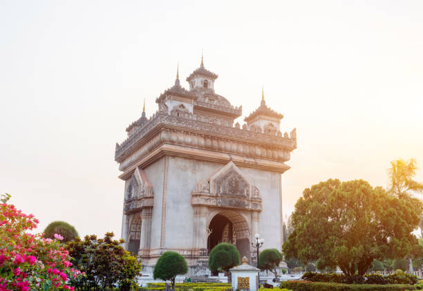 istock Beautiful architecture Patuxay(Victory Gate) in Vientiane, Laos 1180909276