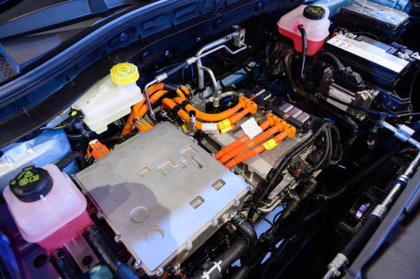 istock Close up of electric car engine 1180913383