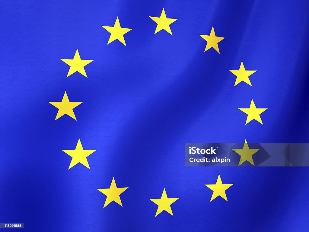 Bandeira da União Europeia - Royalty-free Azul Foto de stock