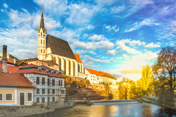 istock Beautiful view to castle in Cesky Krumlov 1180918173