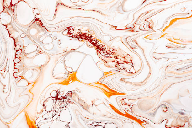 istock Abstract orange marble, granite fluid texture. Natural stone, resin art modern artwork wallpaper. 1180919001