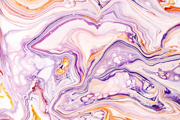 istock Marbled orange and violet background texture. Colorful granite mineral wallpaper. 1180919096