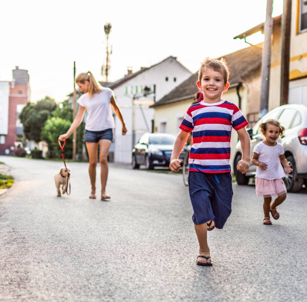 istock Running with our new family member 1180922200
