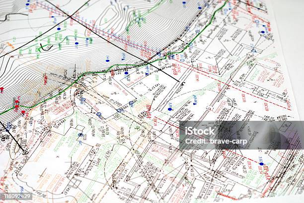 인쇄하였습니다 Topographic 표시맵 0명에 대한 스톡 사진 및 기타 이미지 - 0명, 건설 산업, 건축