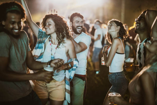 istock Disco dancing on a music concert! 1180926143