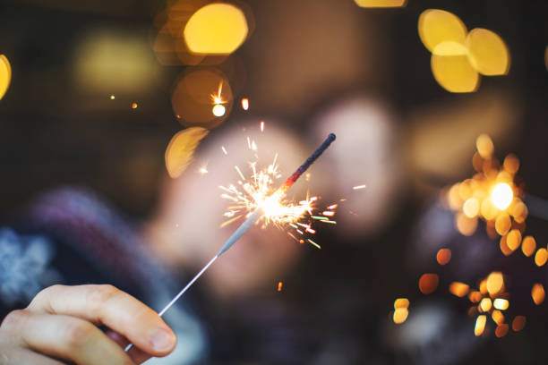 istock Couple celebrating Christmas 1180926367