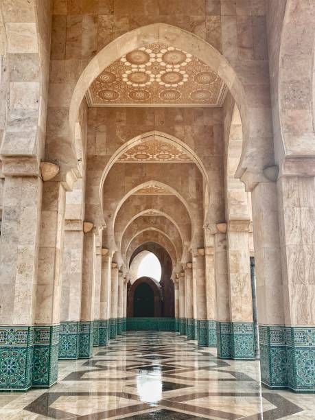 moschea hassan ii - moschea hassan ii foto e immagini stock