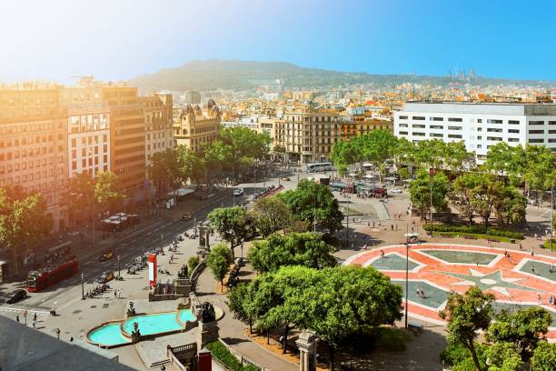 istock Placa de Catalunya. Catalonia Square in Barcelona 1180944507